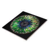 Carreau de céramique vert de Tiffany (Côté)