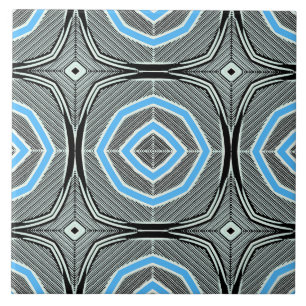 Carreau de céramique vintage à motif géométrique m