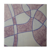 Carreau de céramique violet abstrait (Devant)