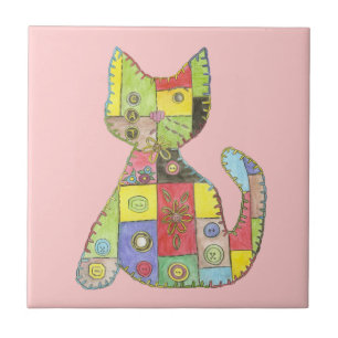 Carreau de chat patchwork
