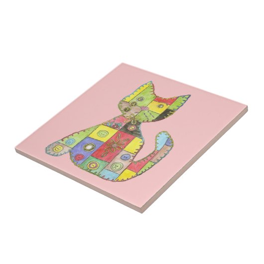 Carreau de chat patchwork (Côté)
