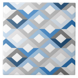 carreau de chevrons bleus