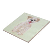 Carreau de chien Morkie (Côté)