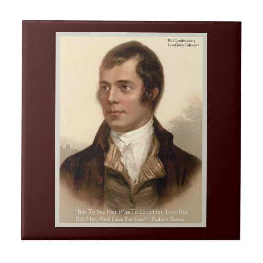 Carreau de citation d'amour de Robert Burns "La Co (Devant)