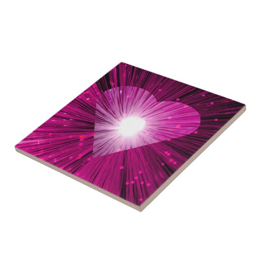 Carreau de coeur rose (Côté)