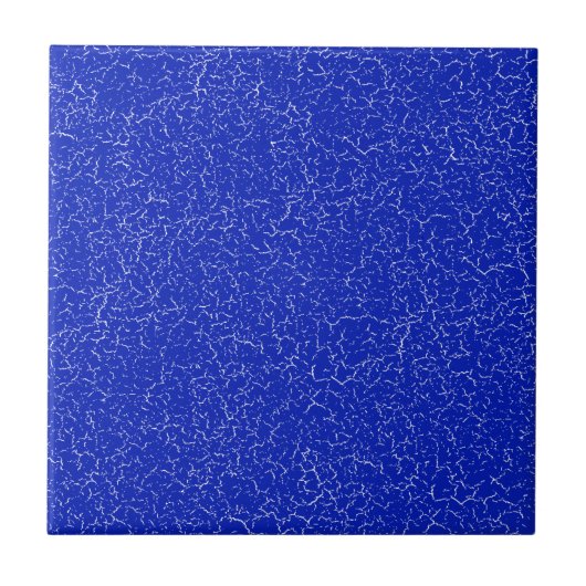 Carreau de couleur unie à glaçure craquelée bleu é (Devant)
