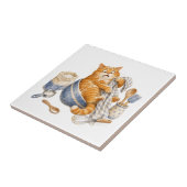 Carreau de cuisine chat drôle (Côté)