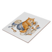 Carreau de cuisine chat drôle (Côté)