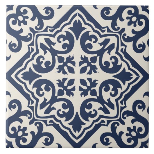 Carreau de défilement bleu marine andalou (Devant)