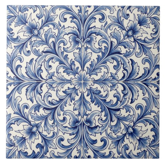 carreau de défilement bleu vintage (Devant)