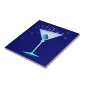 Carreau de dessous de verre BLUE MARTINI (Côté)