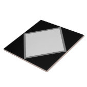 Carreau de diamant gris noir et blanc (Côté)