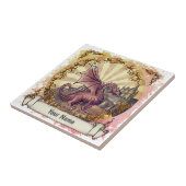 Carreau de dragon du château sépia (Côté)
