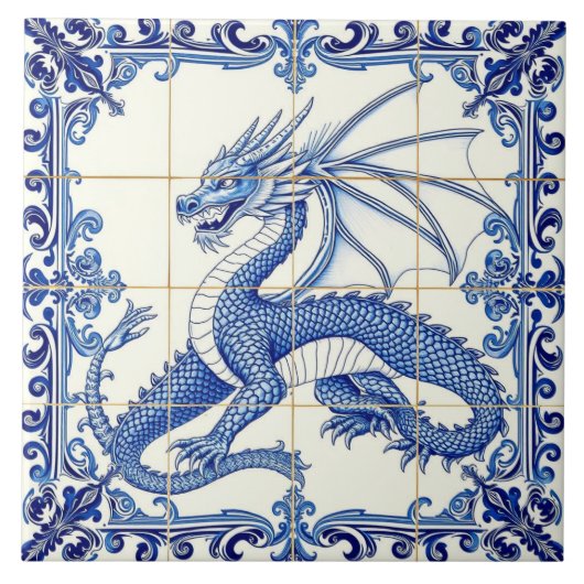 carreau de dragon saphir impérial (Devant)