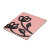 Carreau de fleur d'art pop rose (Côté)