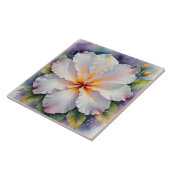 carreau de fleur d'hibiscus blanc (Côté)