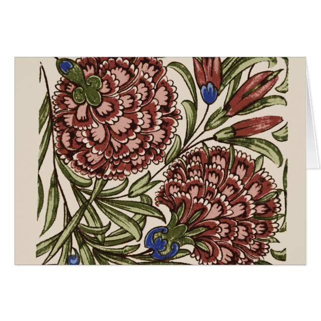 Carreau de fleur d'œillet Art antique (Devant horizontal)