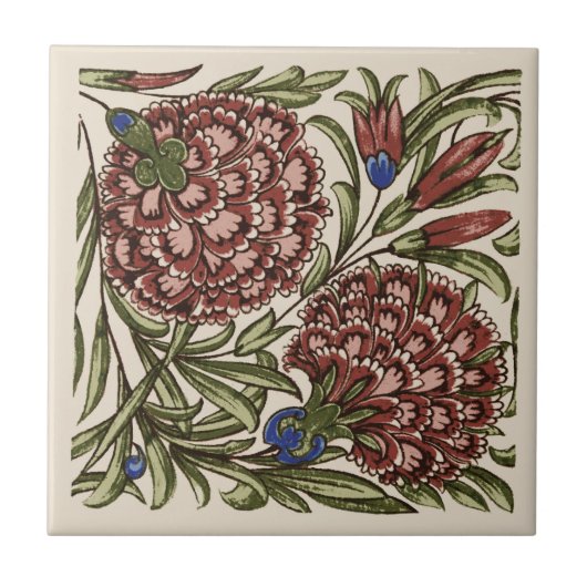 Carreau de fleur d'œillet Art antique rustique De  (Devant)