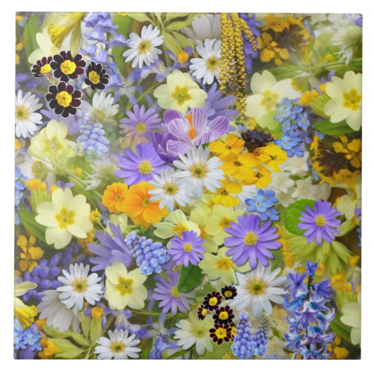 carreau de fleurs de printemps (Devant)