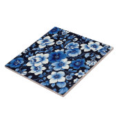 carreau de floraison de velours bleu (Côté)