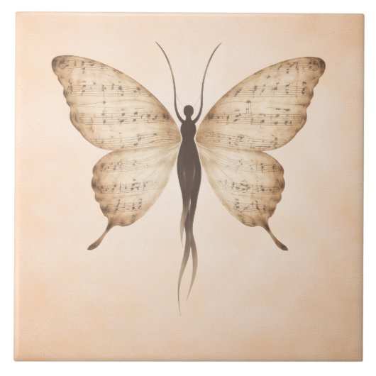 Carreau de forme de papillon poétique (Devant)