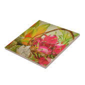 Carreau De fruit tropical d'aquarelle d'art toujours la (Côté)