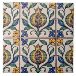 Carreau de grenade coloré en azulejo portugais