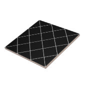 Carreau de grille de diamant fin noir (Côté)