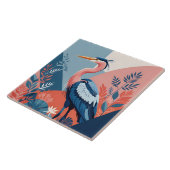 carreau de héron à crête bleue (Côté)