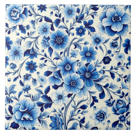 carreau de jardin botanique indigo (Devant)