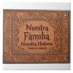 Carreau De la céramique artisanale : "Notre famille, notre