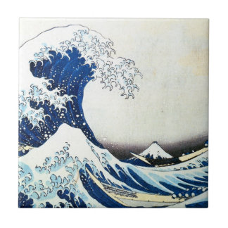 Carreau "De la grande peinture japonaise vague" par