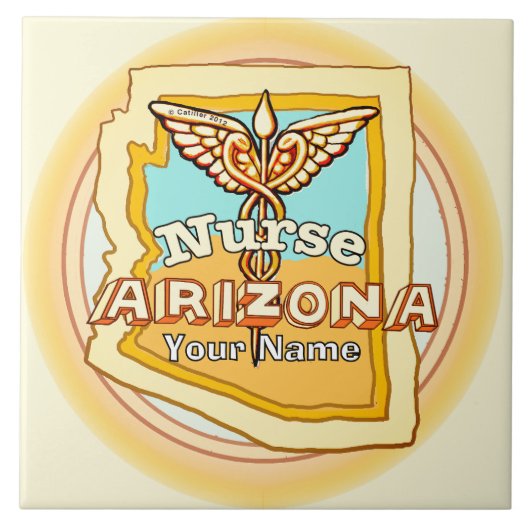 Carreau de l'infirmière de l'Arizona Caduceus (Devant)