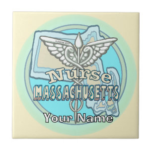 Carreau de l'infirmière du Massachusetts Caduceus