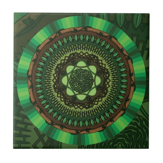 Carreau de mandala de la Terre (Devant)