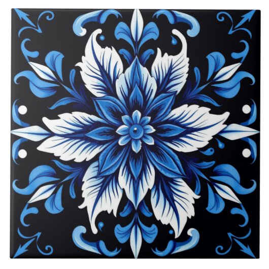 carreau de mandala saphir (Devant)