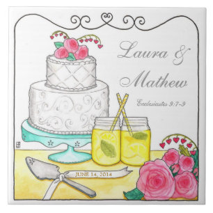 Carreau de Mariage personnalisable Country Chic