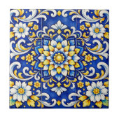 Carreau de médaillon Cobalt Bloom (Devant)