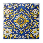 Carreau de médaillon de vase cobalt (Devant)
