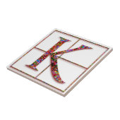 Carreau de monogramme rouge Trajanus (Côté)