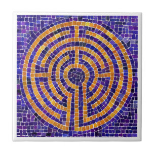 CARREAU DE MOSAÏQUE LABYRINTHE 10,8 x 10,8 cm - Cé