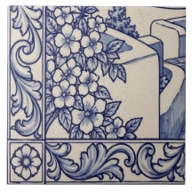 Carreau de mosaïque mural Santorini Azulejo 5 sur
