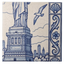 Carreau de mosaïque murale Azulejo New York 4 sur