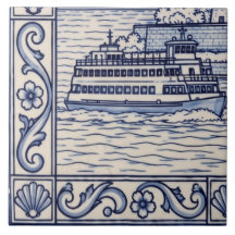 Carreau de mosaïque murale Azulejo New York 5 sur