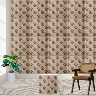 Carreau de Motif Empreinte de patte Brown