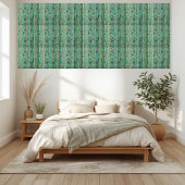 Carreau de Motif Turquoise et Gold de clé grecque 