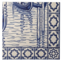 Carreau de murale Azulejo Venise 6 sur 6 en bas à