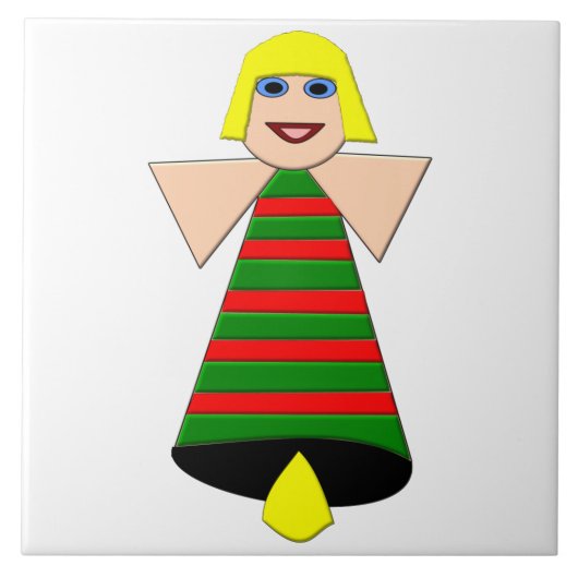 Carreau de Noël Angel Bell (Devant)