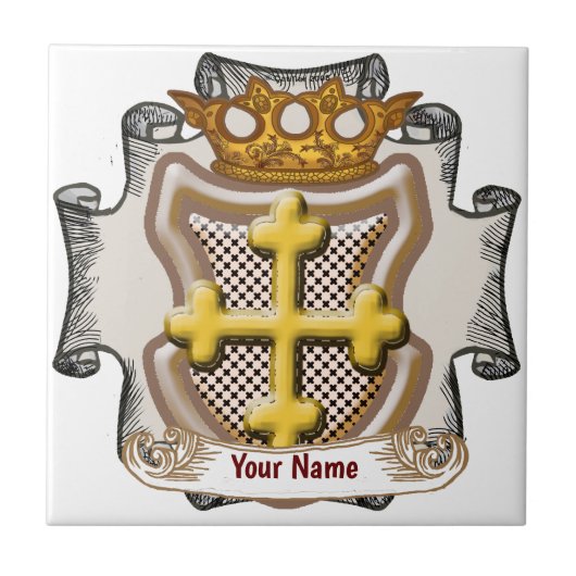 Carreau de nom de famille Dios Cross (Devant)