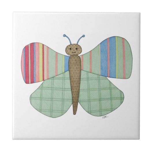 Carreau de papillon à la menthe (Devant)